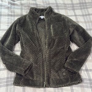LIKE NEW Calvin Klein Green Jacket Cozy Plush Fleece